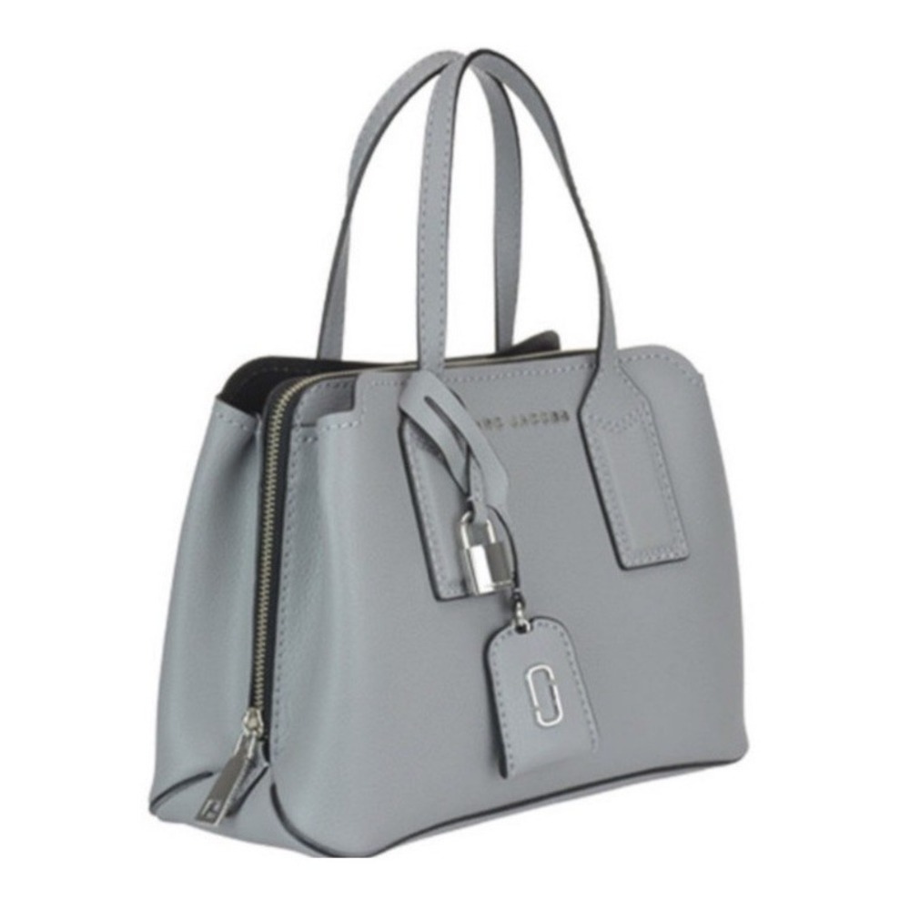 Marc Jacob's The Editor Pebbled Leather Tote Bag Muted Rock Grey Luxery